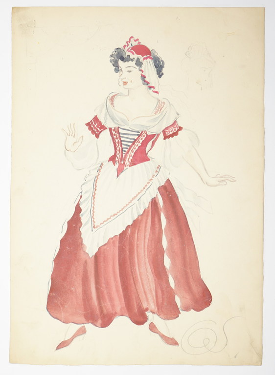 Sketch of the costume for the show