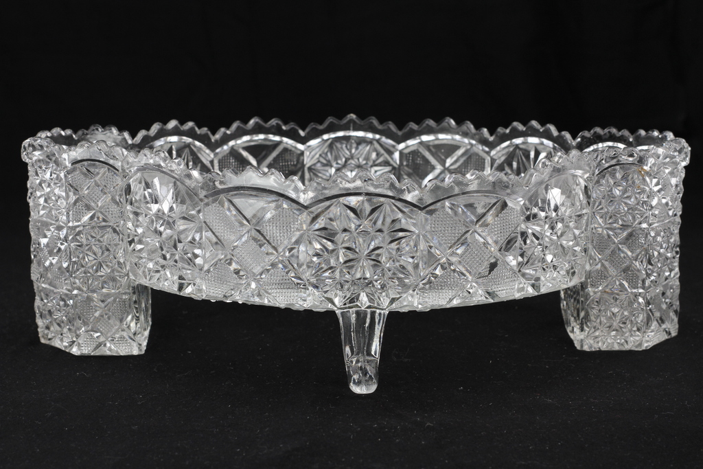 Crystal serving dish in a special shape