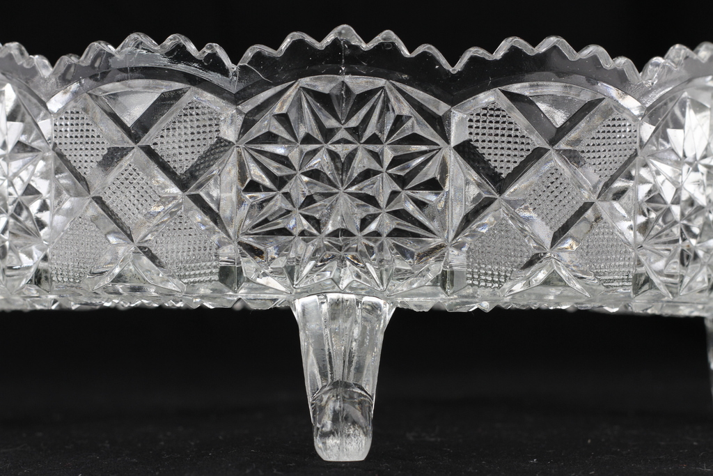 Crystal serving dish in a special shape