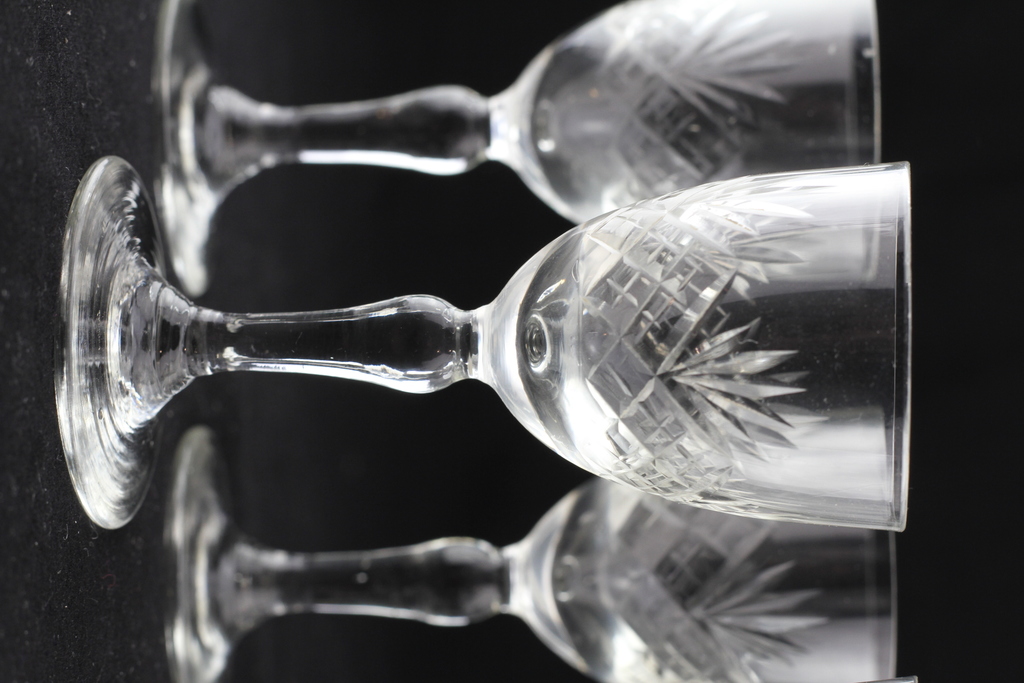 7 crystal glasses for liqueur