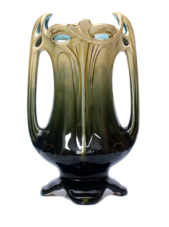 Art Nouveau ceramic vase set 
