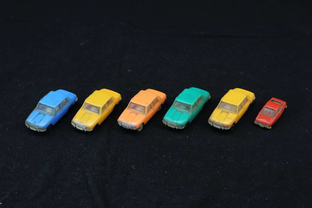 Six mini car models