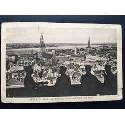 German soldiers in the tower of St. Peter's Church, Riga.