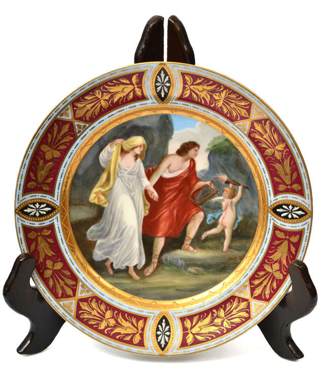 Austrian painted porcelain plate