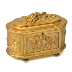 French bronze chest