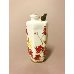 Painted porcelain decanter