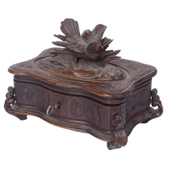 Wooden chest with carvings ''Bird''