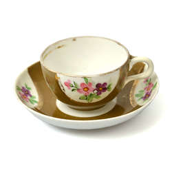 Russian Gardner porcelain cup with saucer