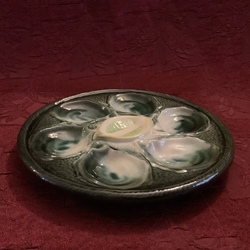 Plate for oysters.France.Early last century.Majolica.Excellent preservation.