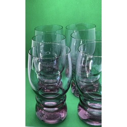 Glass glasses (6 pcs), Iļguciems glass factory