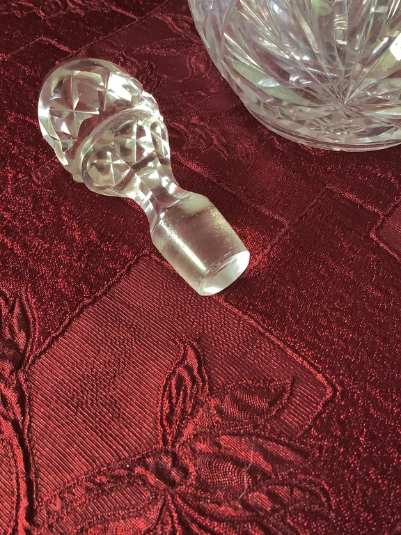 Large vodka decanter.Decanter.Ilguciems.First half of the last century.