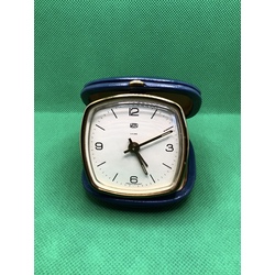 Road mechanical watch - an alarm clock. Leather case in excellent condition.