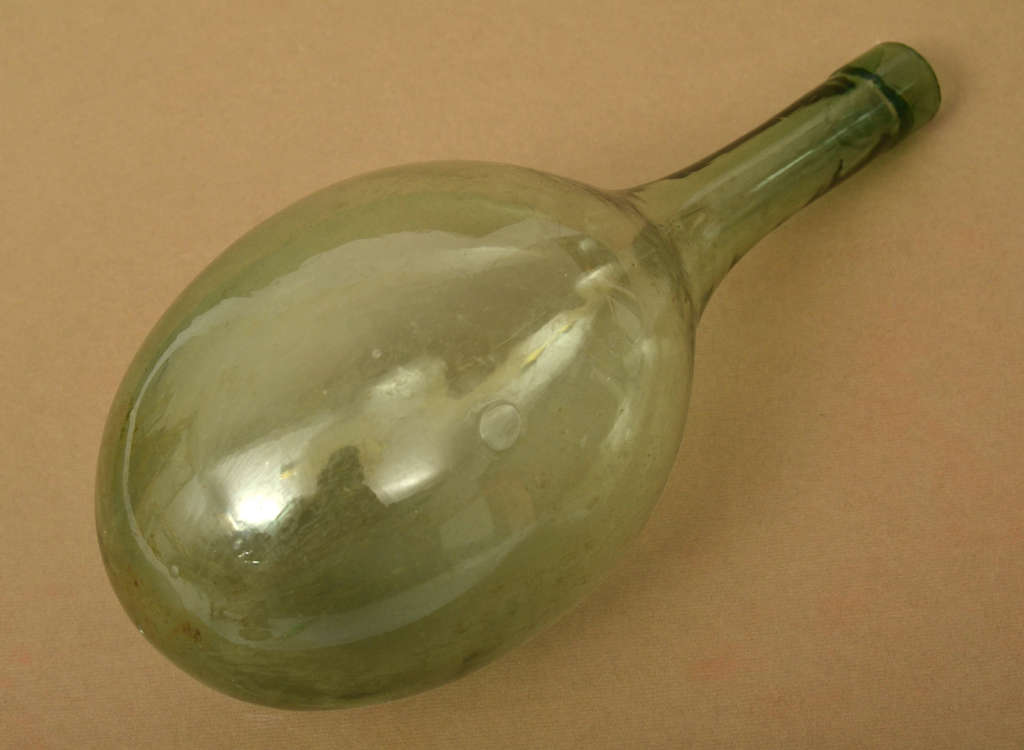 Light green glass bottle