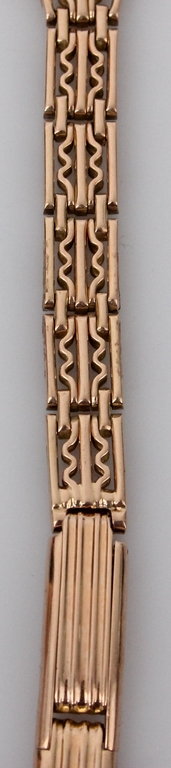 Mechanical women's gold watch with 6 diamonds