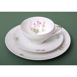 Porcelain trio - cup, saucer, plate