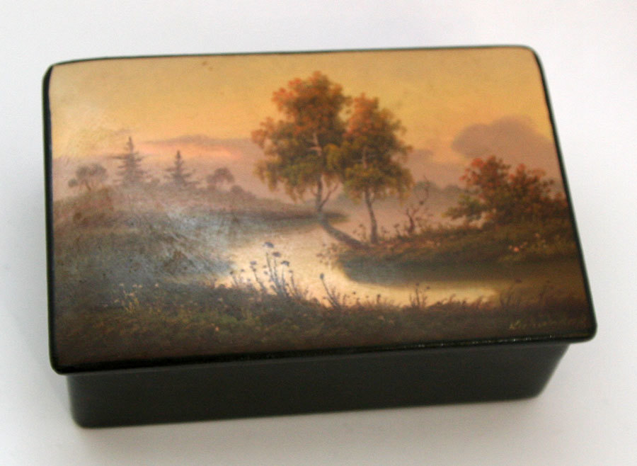 Painted wooden box