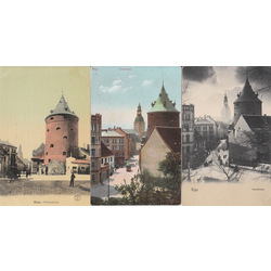 3 postcards - Riga. Powder tower