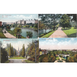 4 postcards - Riga canal
