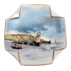 Porcelain plate ''Sailboats''