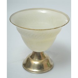 Glass vase with silver 