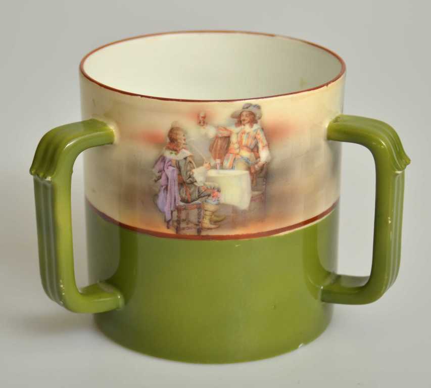 Painted porcelain mug