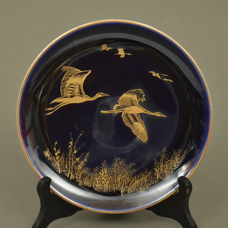 Decorative LFZ porcelain plate with cobalt 