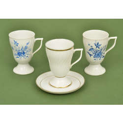 Painted porcelain cups (3 pieces)