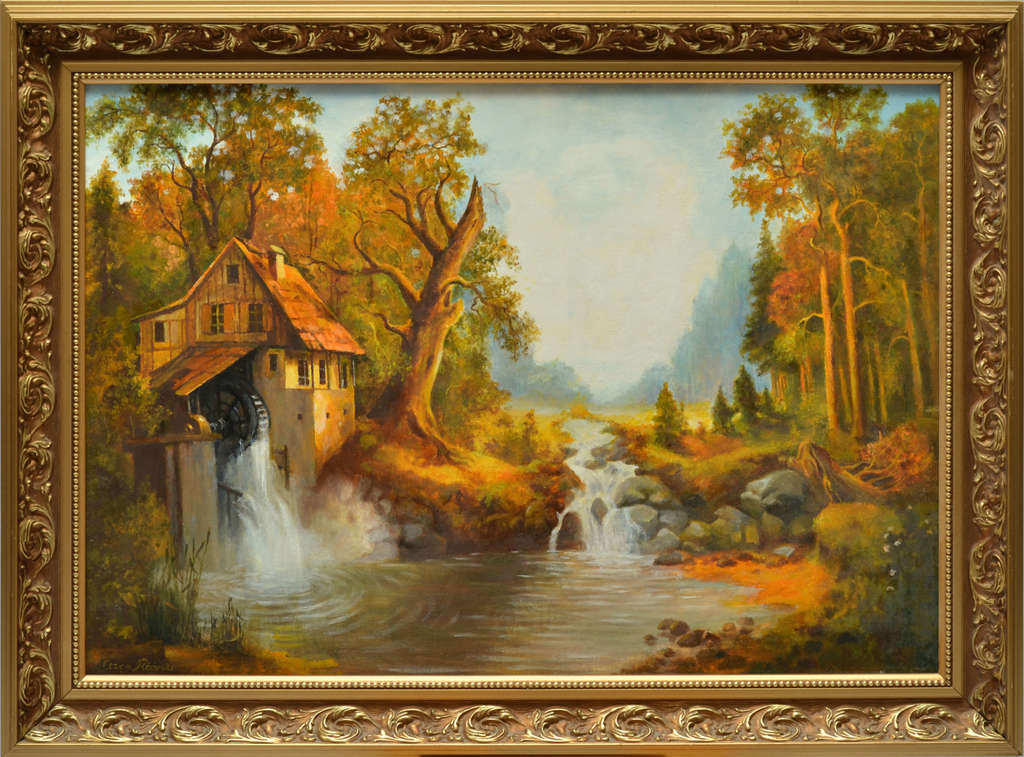 Landscape with a water mill