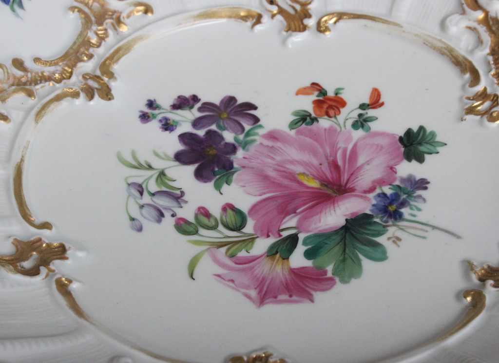 Meissen porcelain plate with flowers