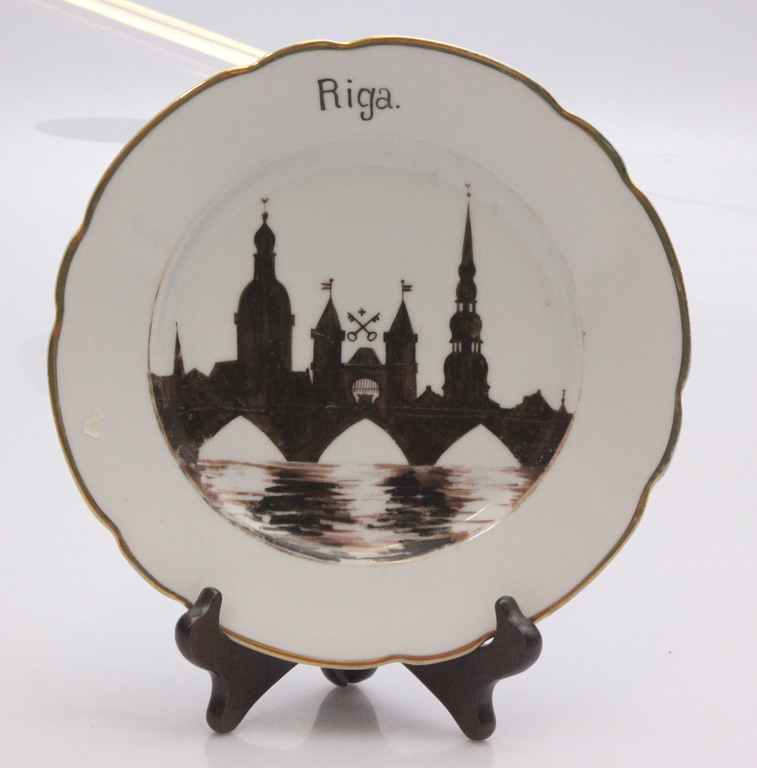 Porcelāna šķīvis ''Rīgas skats''