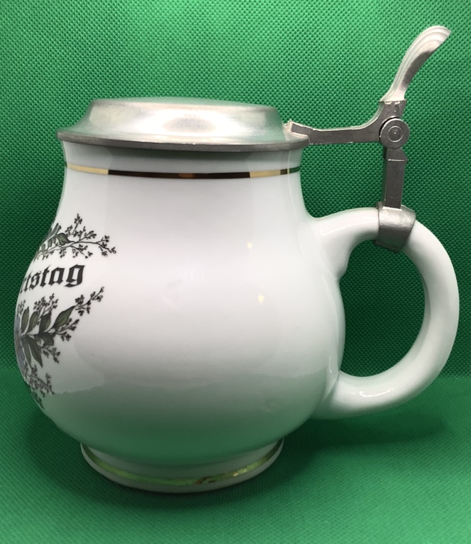 Beer mug, West Germany, zinc lid 500ml