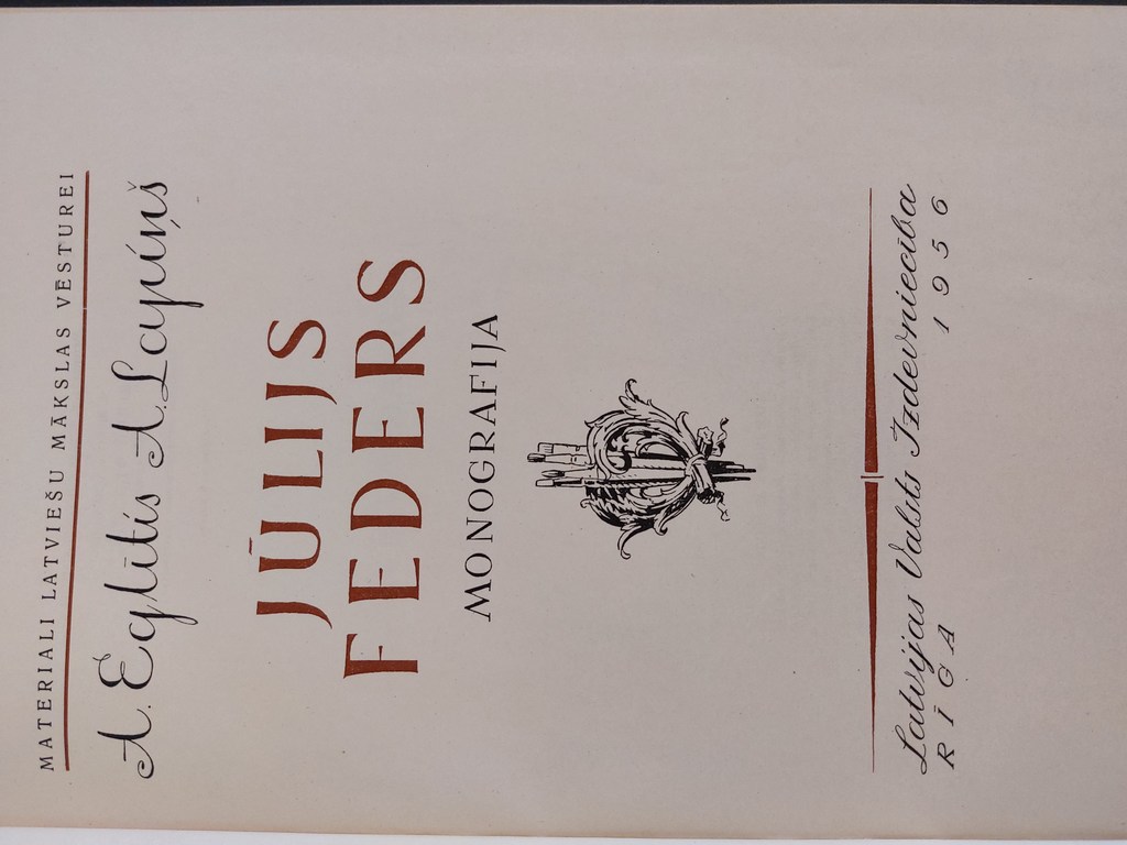Jūlijs Feders monogrāfija 1956 g.