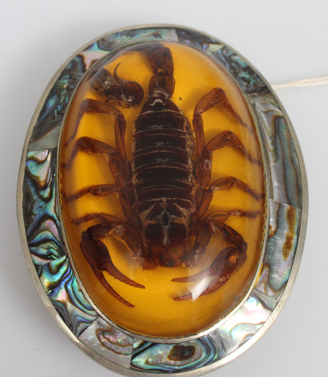 Belt buckle with scorpion