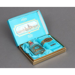 Set of cologne and soap in the original box