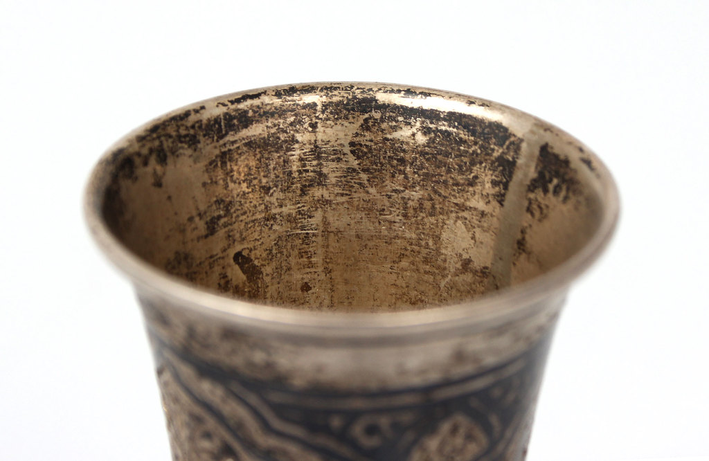 A goblet with blackening