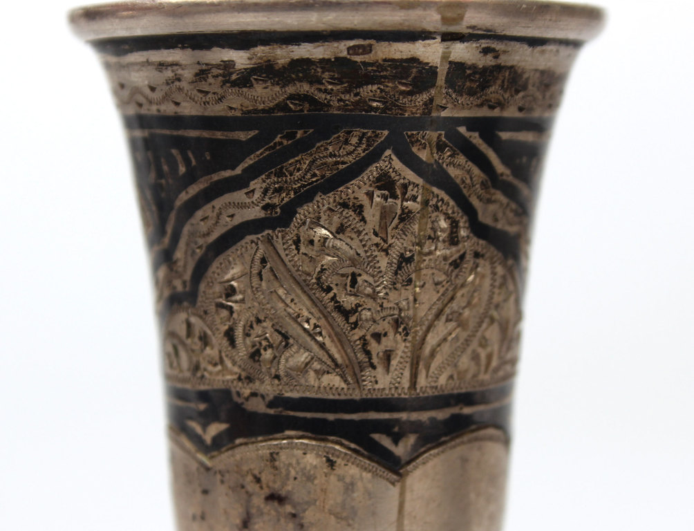 A goblet with blackening