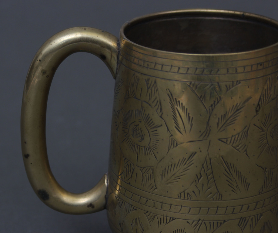 A brass cup