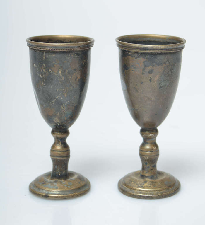 Two silver goblets
