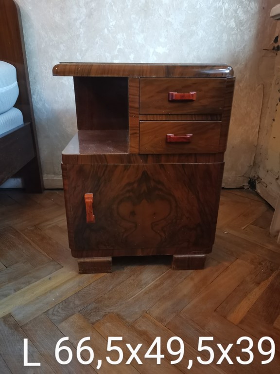 Walnut veneer cabinet