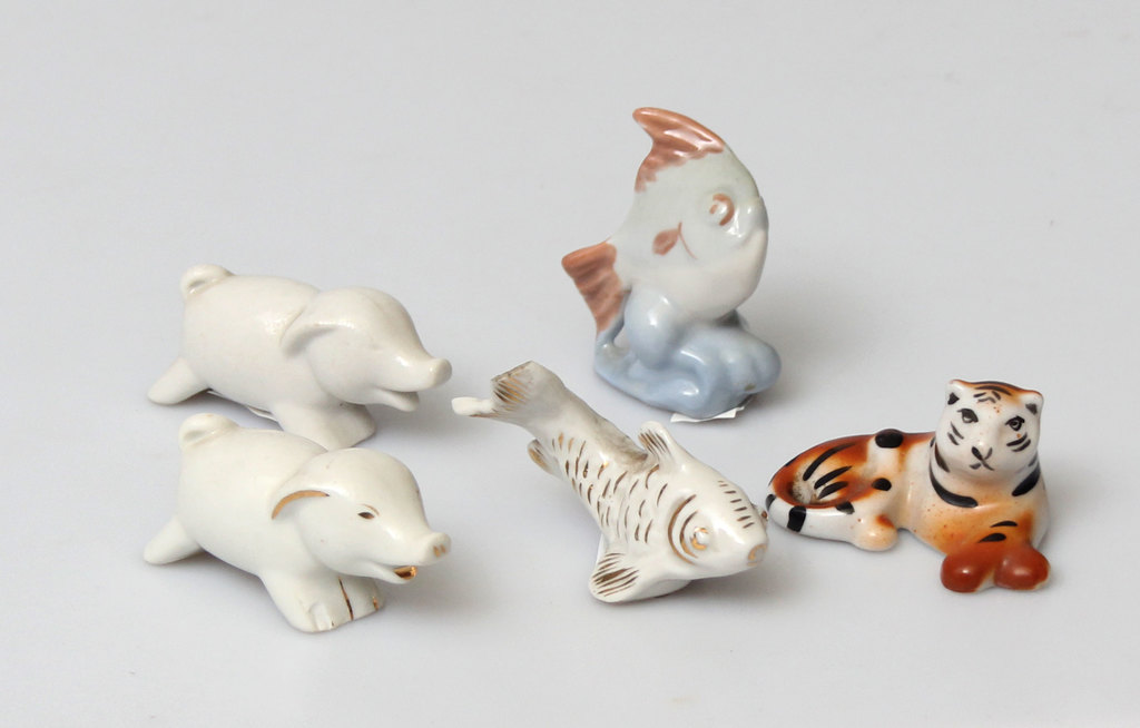 Five RPF porcelain figurines