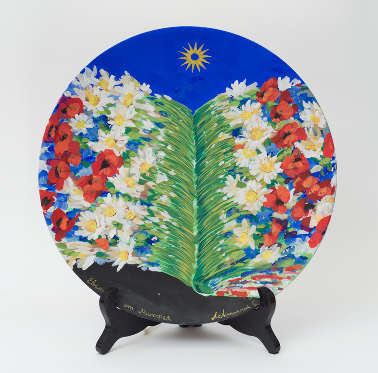 A collection of 13 painted plates by famous Russian painters