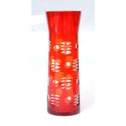 Deep red vase