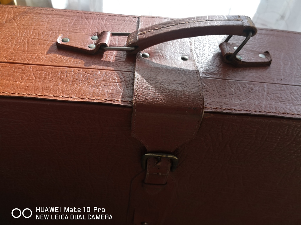 Antique (leather) travel luggage, light brown