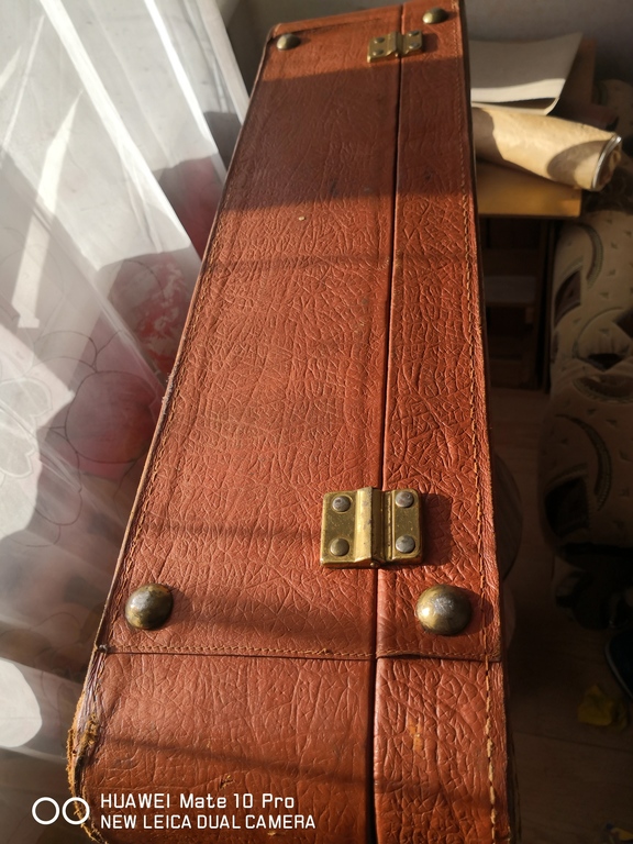 Antique (leather) travel luggage, light brown