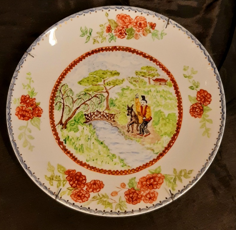 Sienas, porcelāna šķīvis 