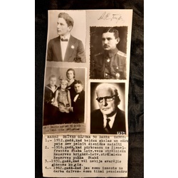 Photo collage with biography, Latvia, 1962