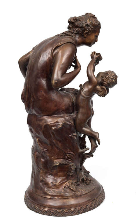 Patinated bronze sculpture