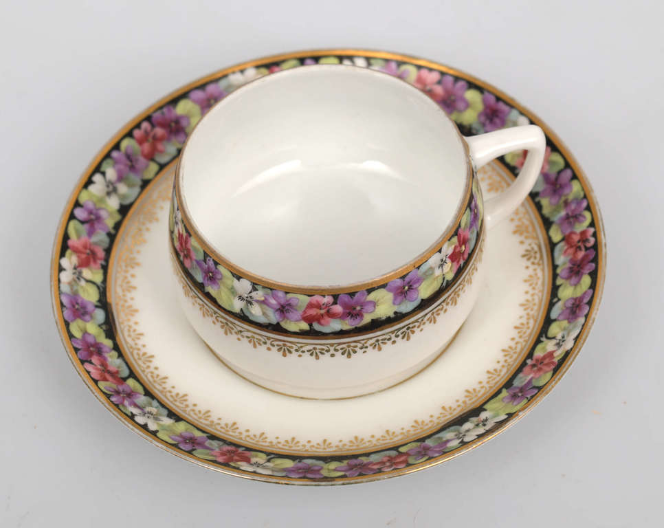 Gardner porcelain cup and saucer