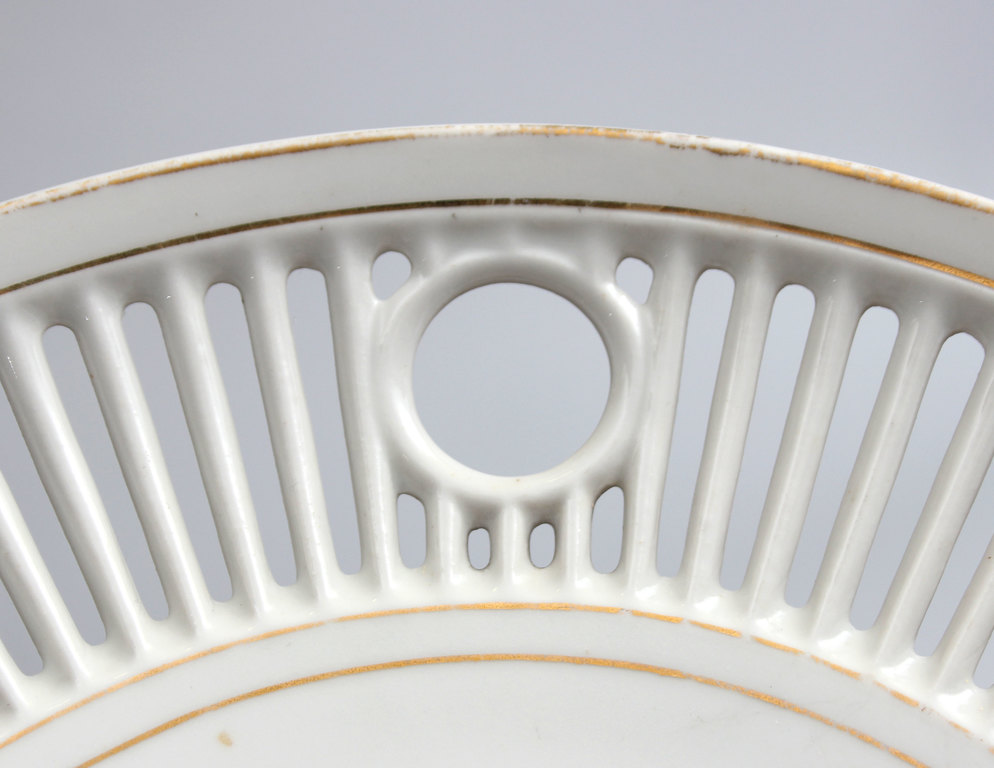 Decorative porcelain plate with a fruit motif