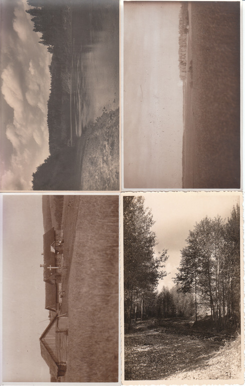 4 postcards with Latvian landscape